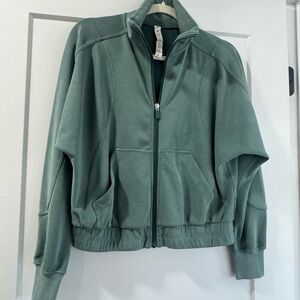lululemon athletica light green Softstream zip up Jacket